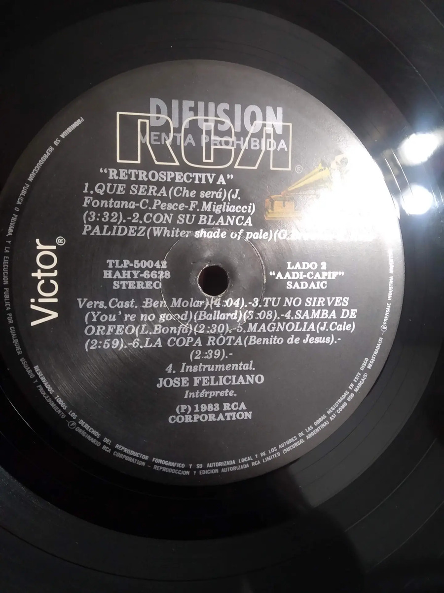 José Feliciano - Retrospectiva - vinilo 1983