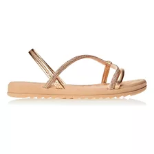 Sandália Feminina Flatform Com Brilhos Dakota