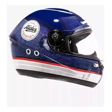 Capacete Moto Peels Spike Jeans Azul Vermelho Brilhante