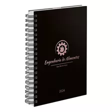 Agenda Personalizada Diária Profissões Preto Rose Gold