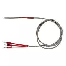 Termopar Tipo Pt100 Sensor 3mm X 50mm Cabo Malha 2mt