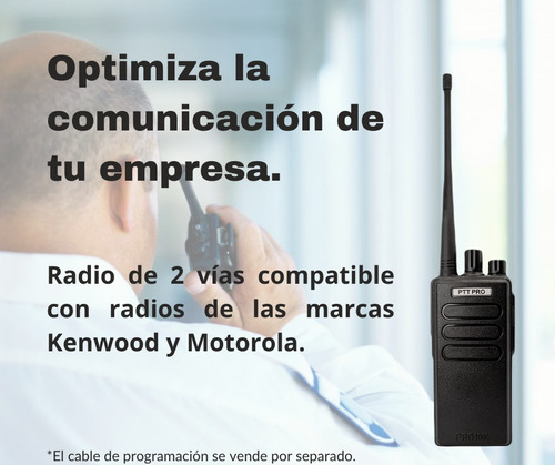 2 Radios Uhf Pro1000 16 Canales Compatibles Kenwood Motorola Foto 3