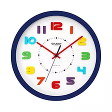 Reloj De Pared Colorido Niños De 10 Pulgadas, Funciona...