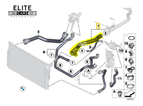 Manguera Radiador Para Bmw 1' F20 Lci 120i Foto 3