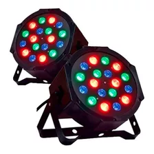 Set De 2 Luz Proton Audioritmico 18 Led Rgb Dj Eventos