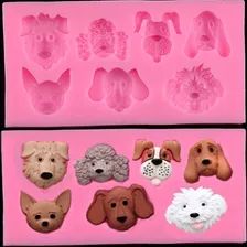 F90 - Molde De Silicone Cachorros Cão Confeitaria Biscuit