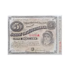 Cédula Eua 5 Dólares 1880 Baby Bonds Fe Raridade