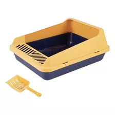 Arenero Para Gato Higiene Gatos Caja De Arena Para Gatos Color Amarillo Azul