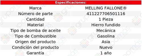 1 Bomba Aceite Cyclone 8 Cil 5.0l 68 Al 70 Foto 2