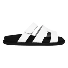 Sandália Papete Feminina H Flatform Fashion Preto Branco