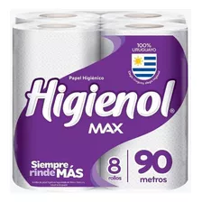 Higienol Max 90 Metros X 8 Rollos - 1 Funda