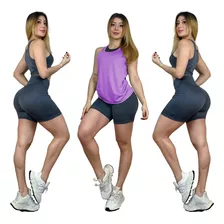 Conjunto Deportivo Dama Licras Gym Fitness 3 Piezas Lycra