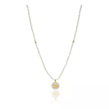 Colar Madrepérola Espirito Santo Em Ouro 18k Cor Branco