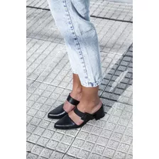 Sandalia Stiletto Cuero Vacuno Taco Mujer Hebilla Lucrecia