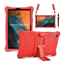 Funda Para Lenovo Tab M8 Fhd 8705f/8505f Correa+lapiz Rojo