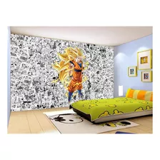 Papel De Parede Dragon Ball Goku Página Manga 10m² Dbz541