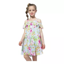 Vestido Verao Menina Praia Aniversário Tam 7 Anos Flores 