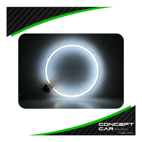 Ojo De Angel Aro Luz Neon Para Faros Tipo Bmw Blanco 12cm Foto 4