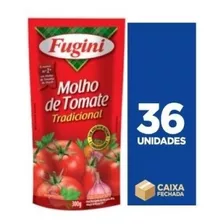 Kit 36 Sachês Molho De Tomate Tradicional 300g Fugini