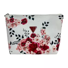 Bolsa Feminina Guess Necessaire Viagem Maquiagem White Roses