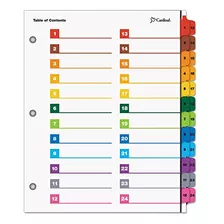 Onestep 24 Tab Binder Dividers For 3 Ring Binder, Index...