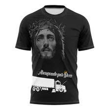 Camisa Camiseta Caminhão Da Estrada Abençoado Por Deus