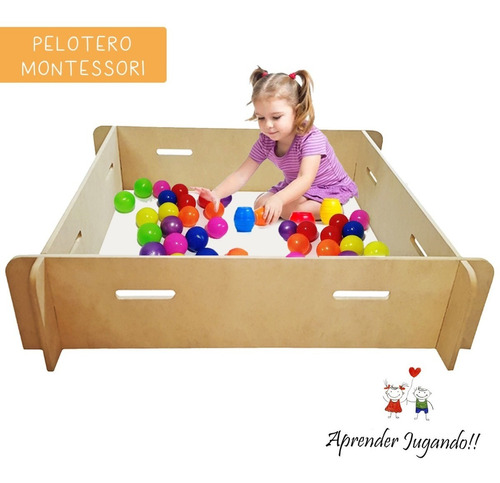 Pelotero Montessori Encastrable 1mtsx1mts-listo Para Pintar