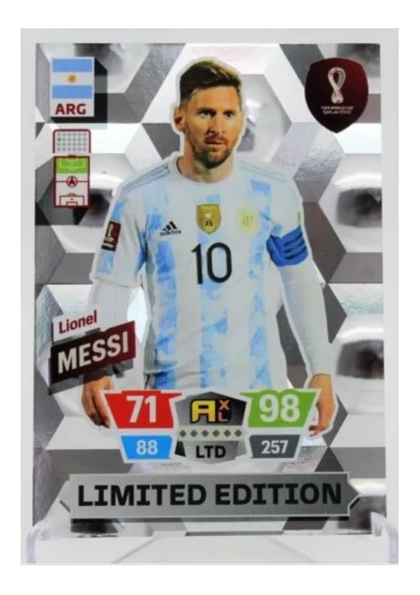 Card Edição Limitada Lionel Messi Arg Copa Do Mundo 2022