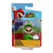 Super Mario - Boneco 2.5 Polegadas Colecionável - Cat Luigi