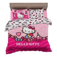 Set Edredón Reversible Matrimonial Hello Kitty Providencia