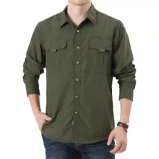 Camisa Manga Larga De Secado Rápido Para Verano Para Hombre