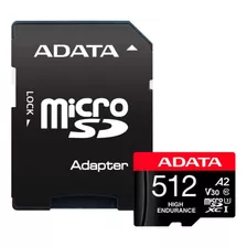 Tarjeta De Memoria Adata Ausdx512gui3v30sha2-ra1 High Endurance Con Adaptador Sd 512gb