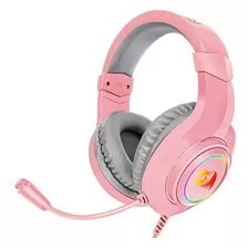 Diadema Redragon Hylas H260p Pink Rgb Microfono Headset 3.5m