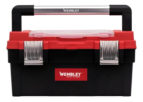 Caja Herramientas Wembley 19 Con Organizador 44x23x23 8367 Color Rojo