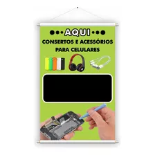 Banner Pronto De Assistência Técnica Conserto Celulares, 1un