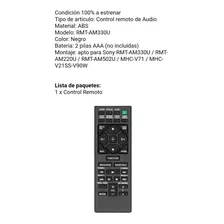 Control Remoto Para Torre De Sonido Sony 