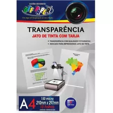 Transparência A4 Off Paper Com Tarja 150 Micra 10 Folhas