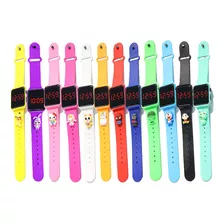 36 Pzas Reloj Infantil Led Pulsera Dibujos Regalo Fiesta