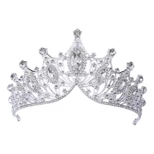 Coroa Tiara De Noiva Casamento Miss Debutante Rainha Prata 
