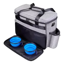 Bolso De Viaje Set 5 Piezas Mascotas Lunchera Plato Accs