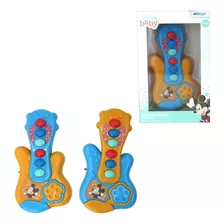 Mini Instrumento Musical Guitarra Mickey Infantil Brinquedo