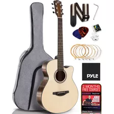 Pyle Kit De Guitarra Acústica De Tamaño Completo De Alta .