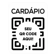 Adesivos Qr Code - Cardápio - Kit C/ 10 Unidades