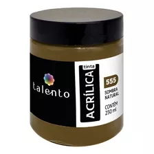 Acrilica Talento 250ml 555 Sombra Natural Cor Marrom-escuro