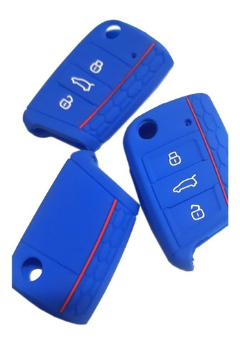 Funda Llave Vw Golf Jetta Mk7 Silicon Azul Volkswagen Foto 2