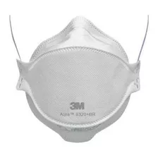 Máscaras Aura Respirador 3m 9320+br Pff-2(s) S/ Válvula 5 Un Cor Branco