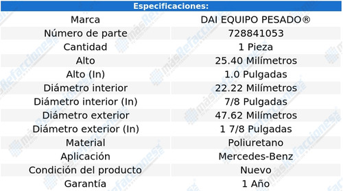 Goma Amortiguador Dai Para Modelos Mercedes Benz Poliuretano Foto 2