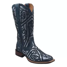 Bota Goyazes Feminina Quadrada Ranch Flare Denin 226403-cf