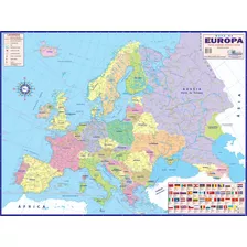 Mapa Europa Politico Escolar Tamanho 120 X 90 Cm 