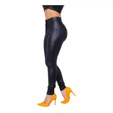 Calça Disco Hot Pants Cintura Alta Legging Com Bolso